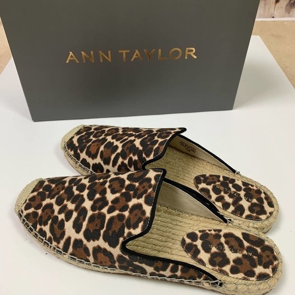 Ann Taylor Shoes - Ann Taylor Anastasia Leopard Espadrille Brown 8